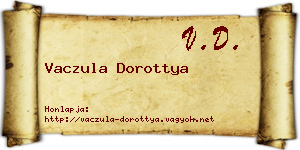 Vaczula Dorottya névjegykártya
